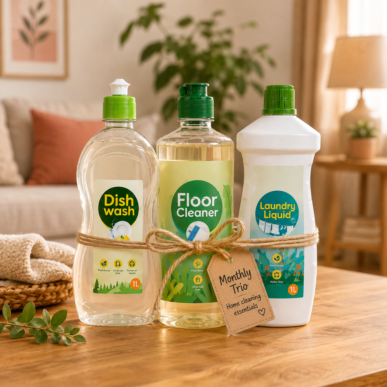 Supera Daily Home Clean Trio (1L Each - Total 3l Value Pack)